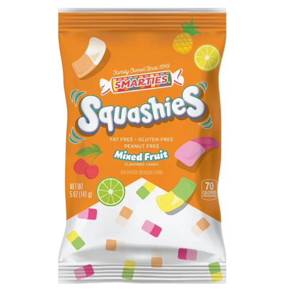 Smarties Squashies žvýkací bonbony s příchutí ovoce 141 g