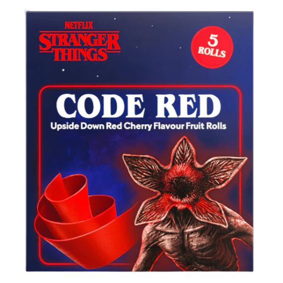 Stranger Things Gyümölcstekercs piros cseresznye ízesítésű lágy csíkok 60 g