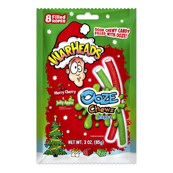 Warheads kyselé pendreky s příchutí jablka a třešně 85 g