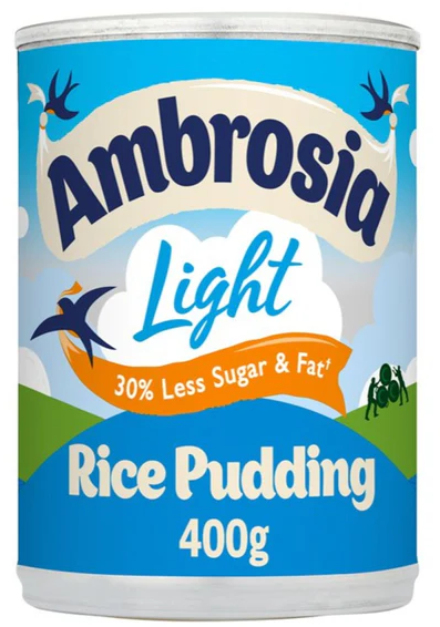 Ambrosia rýžový pudink se sníženým obsahem cukru a tuku 400 g