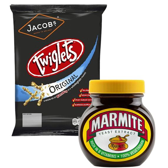 Twiglets křupavé celozrnné tyčinky 150 g + Marmite pomazánka z kvasnicového extraktu 250 g