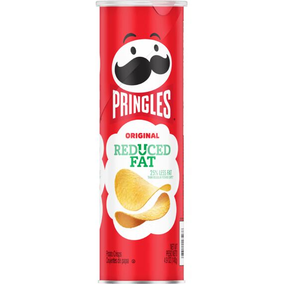 Pringles bramborové chipsy s příchutí soli se sníženým obsahem tuku 140 g