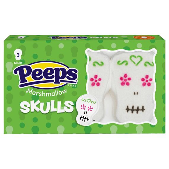 Peeps marshmallows ve tvaru lebky 43 g