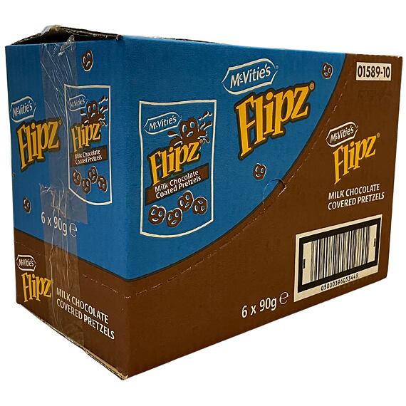 Flipz McVitie's preclíky v mléčné čokoládě 90 g Celé balení 6 ks