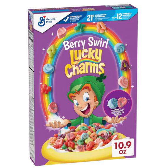 Lucky Charms cereálie s kousky marshmallows s příchutí lesního ovoce 309 g
