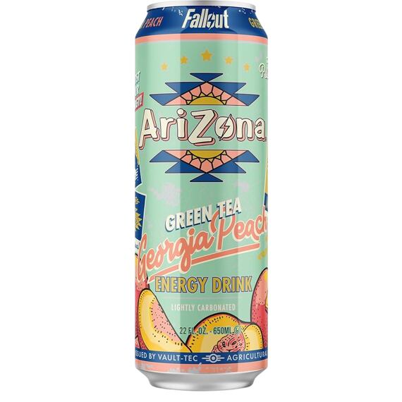 Arizona Fallout Energy sycený energetický nápoj s příchutí broskve 650 ml