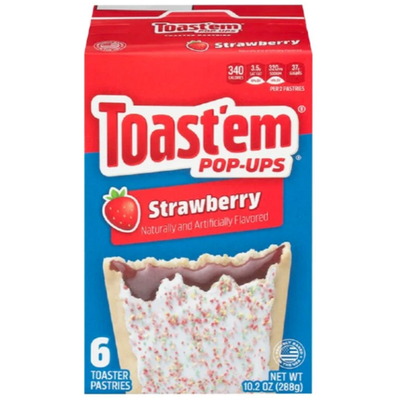 Toast'em pšeničné taštičky s náplní a polevou s příchutí jahody 288 g