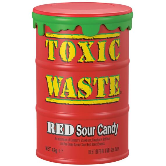 Toxic Waste Red kyselé bonbonky 42 g