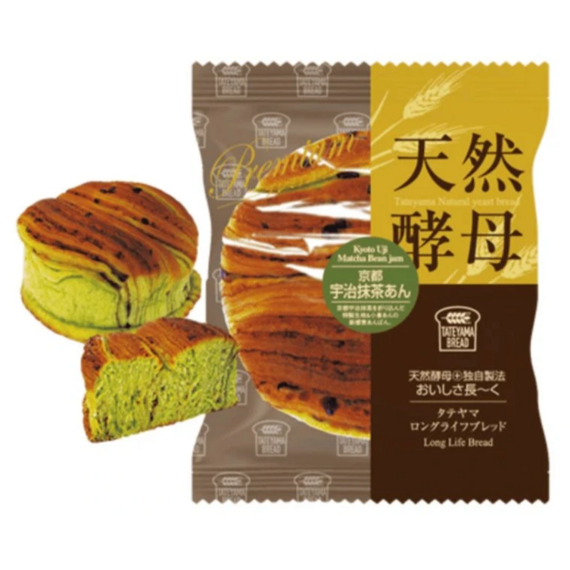Tateyama Bread JP nadýchaný koláček s čajem matcha Uji 95 g