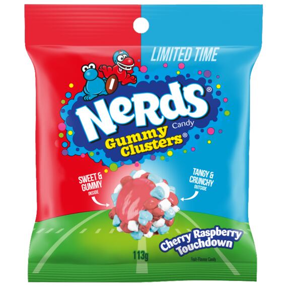 Nerds Clusters NFL Cherry Raspberry Touchdown 113 g