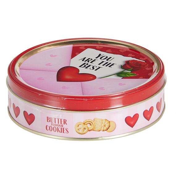 Becky's Love Letter výběr máslových sušenek v plechové dóze 114 g