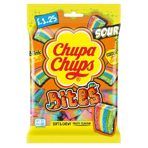 Chupa Chups kyselé žvýkací bonbony s ovocnými příchutěmi 120 g
