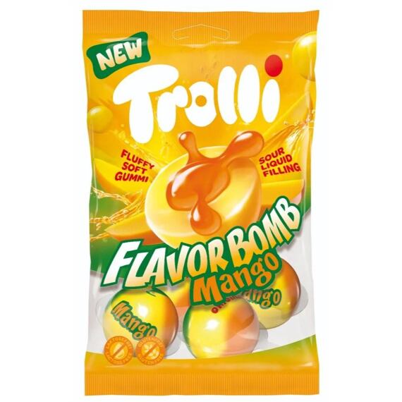Trolli pěnové bonbony s náplní s mangovou příchutí 75 g