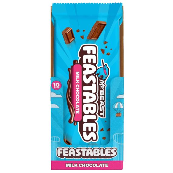 Feastables MrBeast Milk mléčná čokoláda 60 g Celé Balení 10 ks