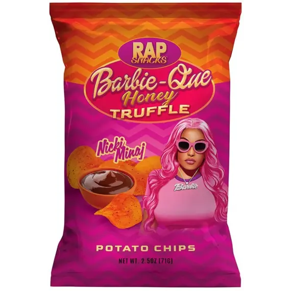 Rap Snacks Nicky Minaj bramborové chipsy s příchutí barbecue a lanýžů 71 g