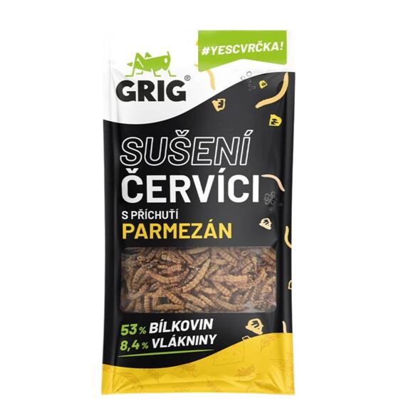 Grig sušení červíci s příchutí parmezánu 13 g