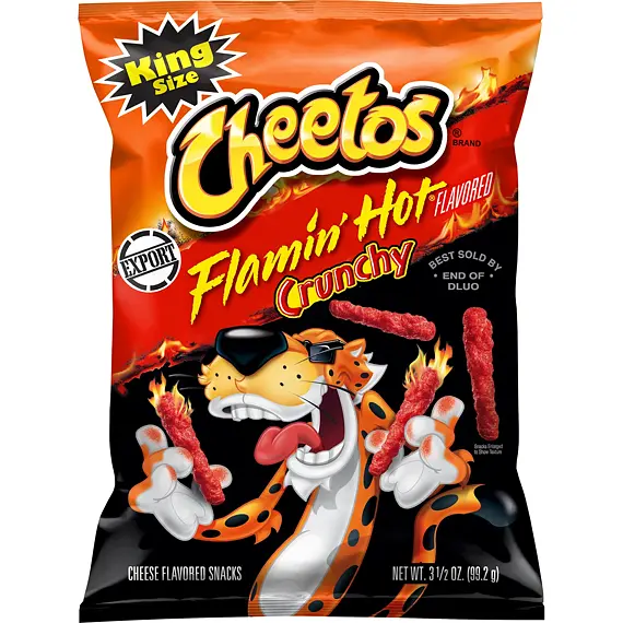 Cheetos Flamin' Hot Crunchy pálivé křupky se sýrovou příchutí 99 g