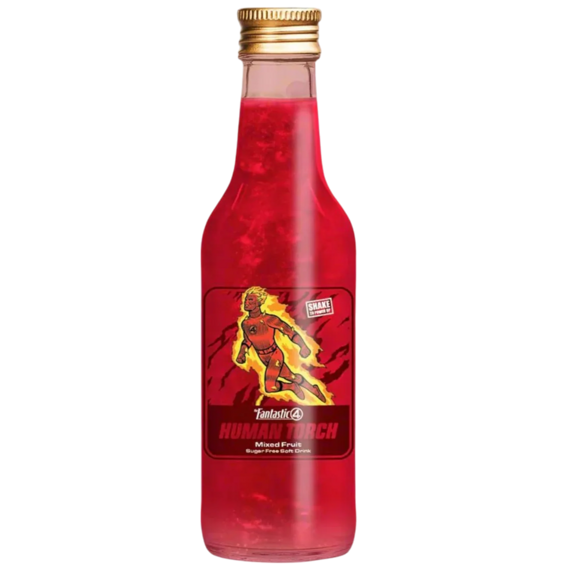 Marvel The Fantastic Four Human Torch třpytivý nápoj s příchutí ovoce 330 ml