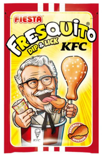Fiesta Fresquito KFC lízátko s práškem ve tvaru kuřecího stehýnka s colovou příchutí 17 g