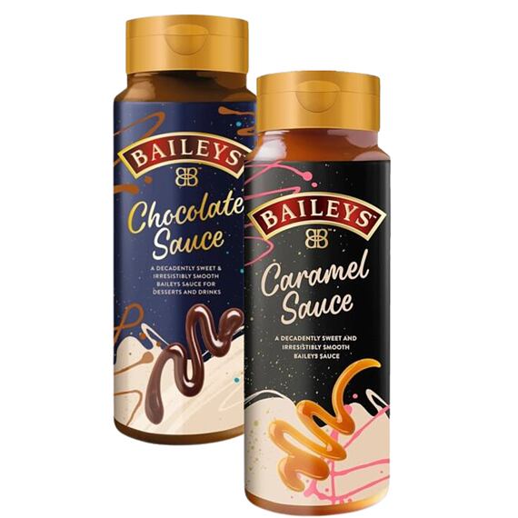 Baileys čokoládová omáčka 200ml + Baileys karamel. omáčka s příchutí irského smetan. likéru 200 ml
