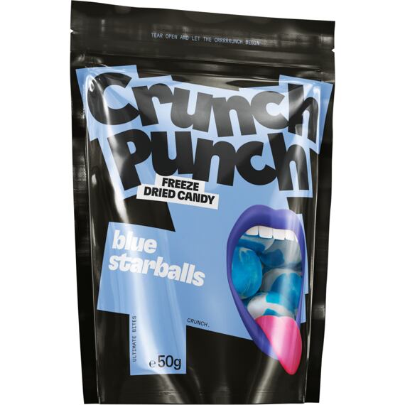 Crunch Punch Blue Starballs mrazem sušené bonbóny 50 g