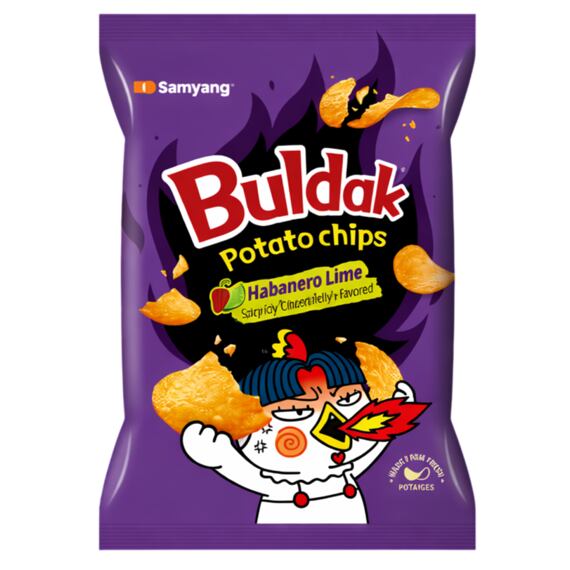 Samyang Buldak bramborové chipsy s příchutí habanero papričky a limetky 55 g