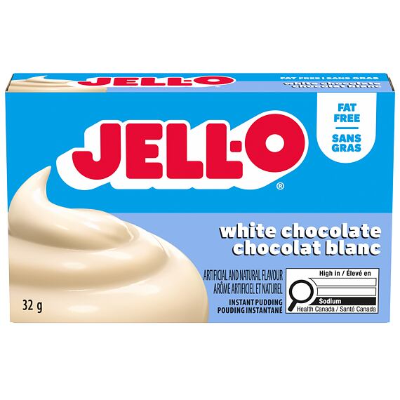 Jell-O instantní nízkotučný pudink s příchutí bílé čokolády 32 g