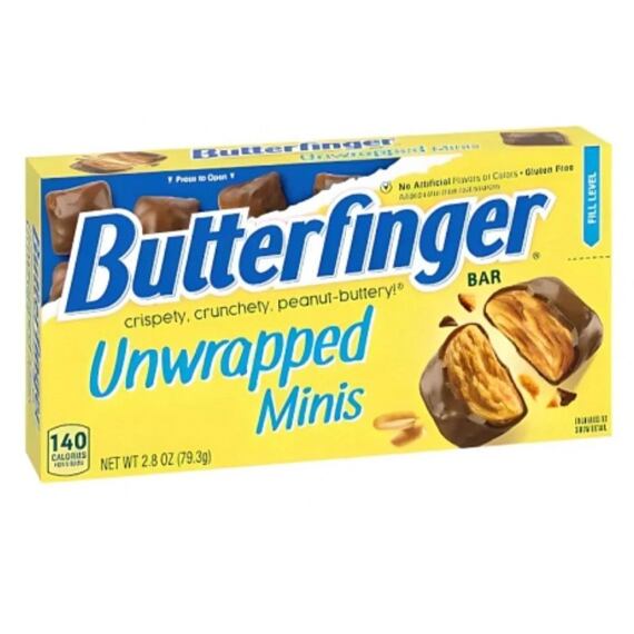 Butterfinger tyčinky v polevě z mléčné čokolády s arašídovou náplní 79 g