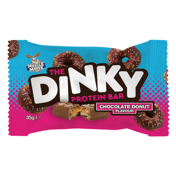 Muscle Moose The Dinky proteinová tyčinka s příchutí čokoládového donutu 35 g