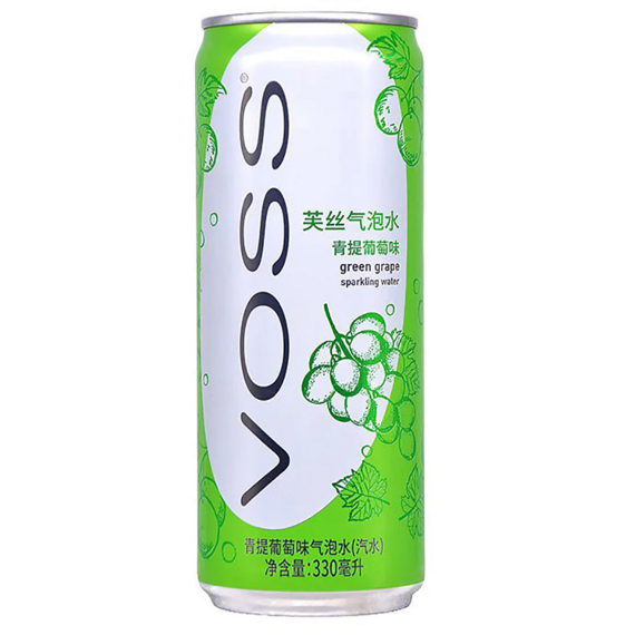 VOSS Sakura perlivá voda s příchutí zeleného hroznu 330 ml