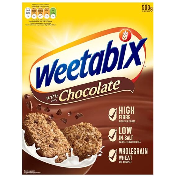 Weetabix pšeničné cereálie s kousky čokolády 500 g