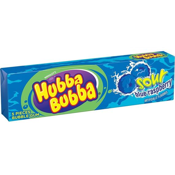 Hubba Bubba kyselé žvýkačky s příchutí modré maliny 40 g