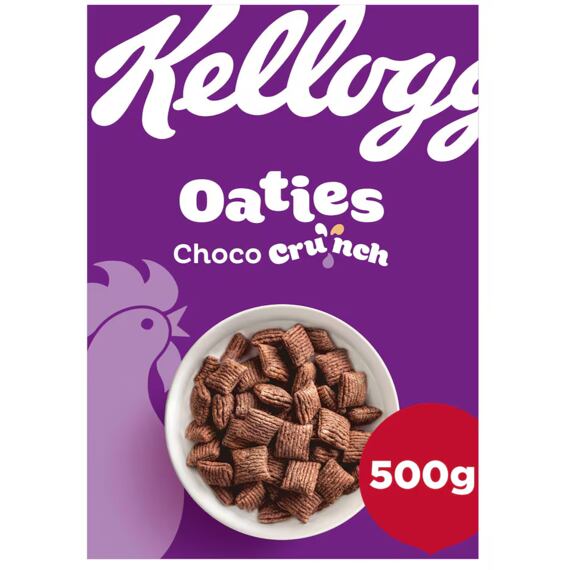 Kellogg's Oaties celozrnné cereální polštářky s čokoládovou příchutí 500 g