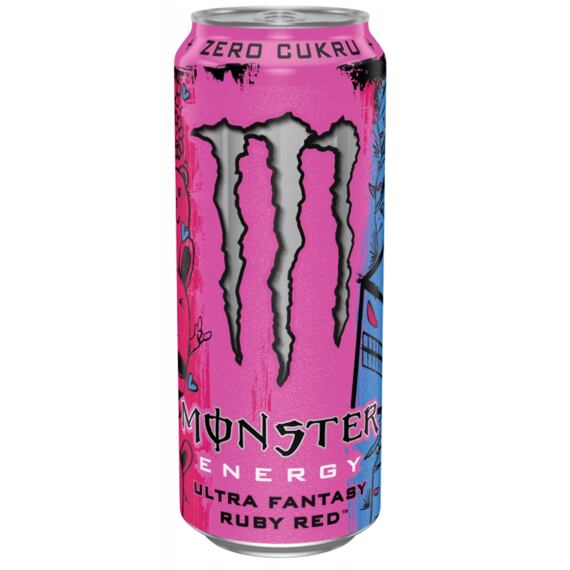 Monster Ultra Fantasy Ruby Red energ. nápoj s příchutí růžového grapefru. bez cukru 500 ml