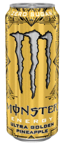 Monster Ultra Golden energetický nápoj bez cukru s příchutí ananasu 500 ml