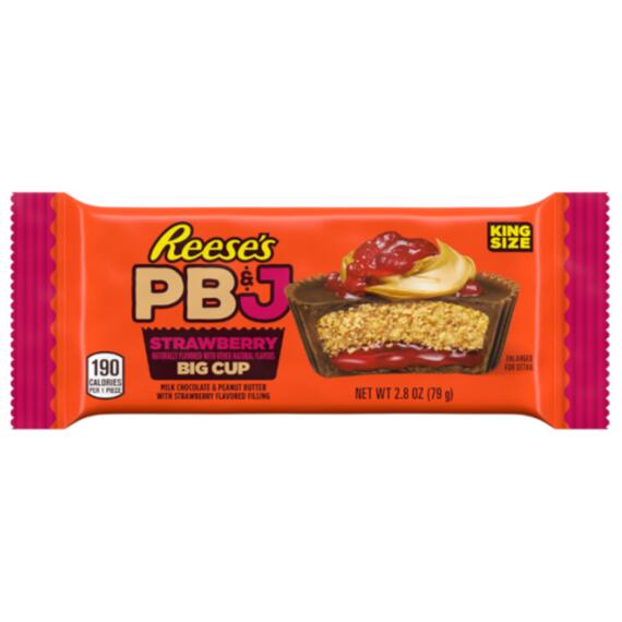 Reese's košíčky plněné arašídovým máslem a jahodovou marmeládou s polevou z čokolády 79 g