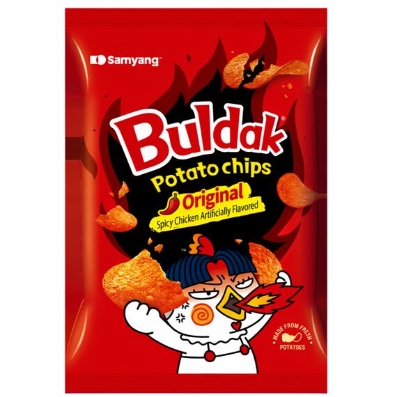 Samyang Buldak bramborové chipsy s příchutí pikantního kuřete 55 g