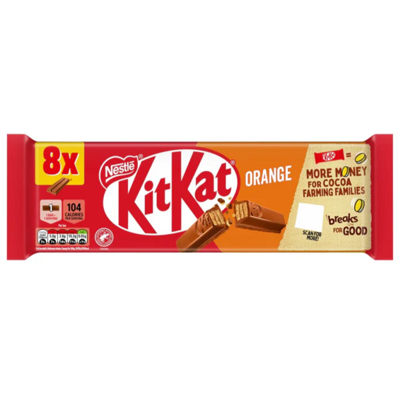 KitKat čokoládové tyčinky s pomerančovou příchutí 8 x 20,7 g