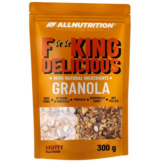 F**KING Delicious Granola cereálie s kouskami ořechů 300 g