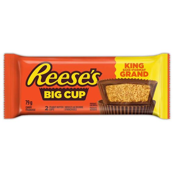 Reese's Big Cup King Size 2 košíčky plněné arašídovým máslem s polevou z mléčné čokolády 79 g