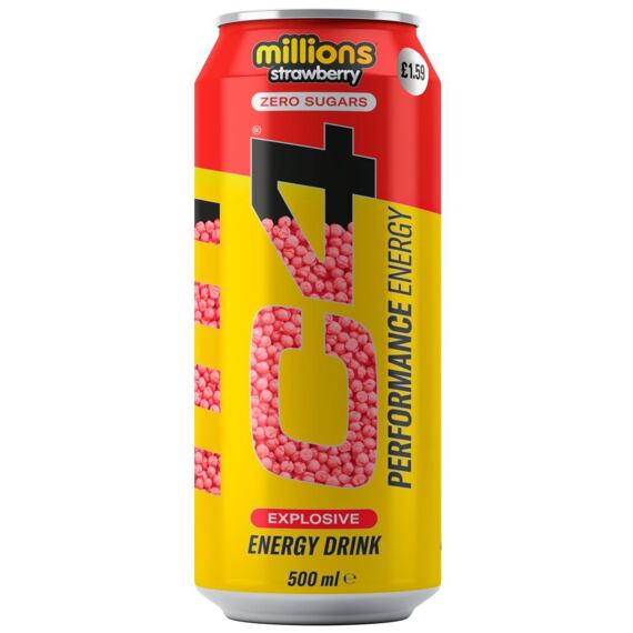 Cellucor C4 Millions energetický nápoj s příchutí jahody bez cukru 500 ml
