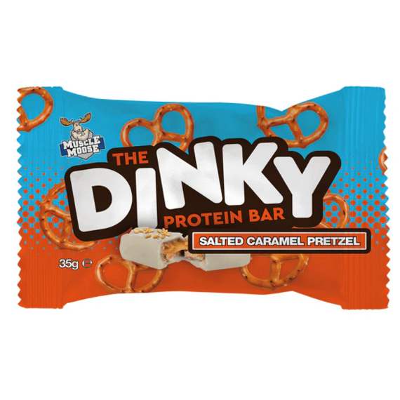Muscle Moose The Dinky proteinová tyčinka s příchutí preclíku se slaným karamelem 35 g