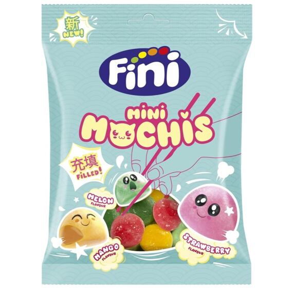 Fini žvýkací bonbony s ovocnými příchutěmi ve tvaru mochi 80 g