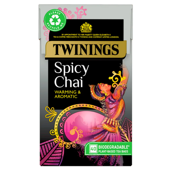 Twinings Spicy Chai černý čaj s příchutí koření 40 ks 100 g