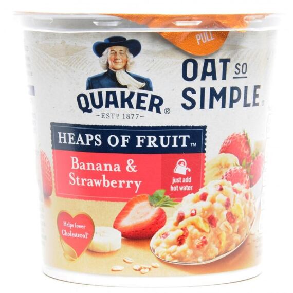Quaker Oats ovesná kaše s příchutí banánu a jahod 58 g