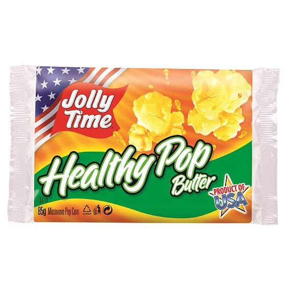 Jolly Time Healthy Pop Butter popkorn s máslovou příchutí se sníženým obsahem tuku 85 g