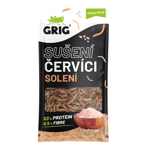 Grig sušení červíci s příchutí soli 13 g