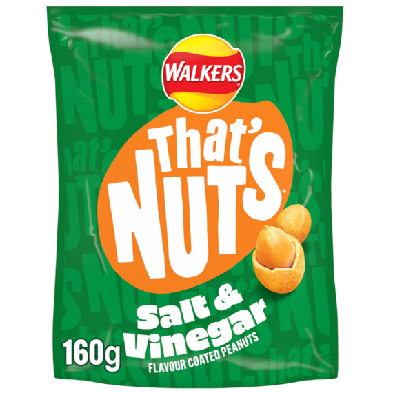 Walker's arašídy v těstíčku s příchutí octu a soli 160 g