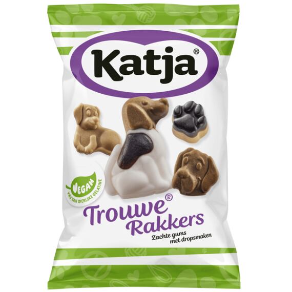 Katja žvýkací bonbony s příchutí lékořice ve tvaru psíků 250 g