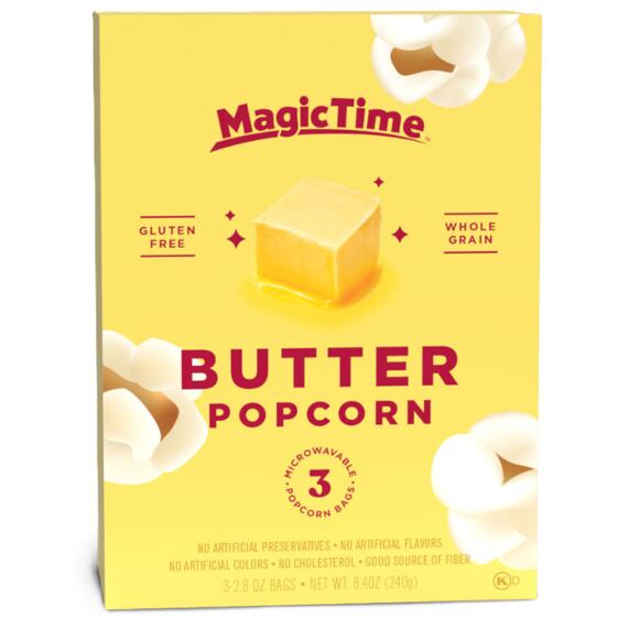 Magic Time popcorn s příchutí másla 3 x 80 g